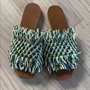 Zara straw like material sandals
